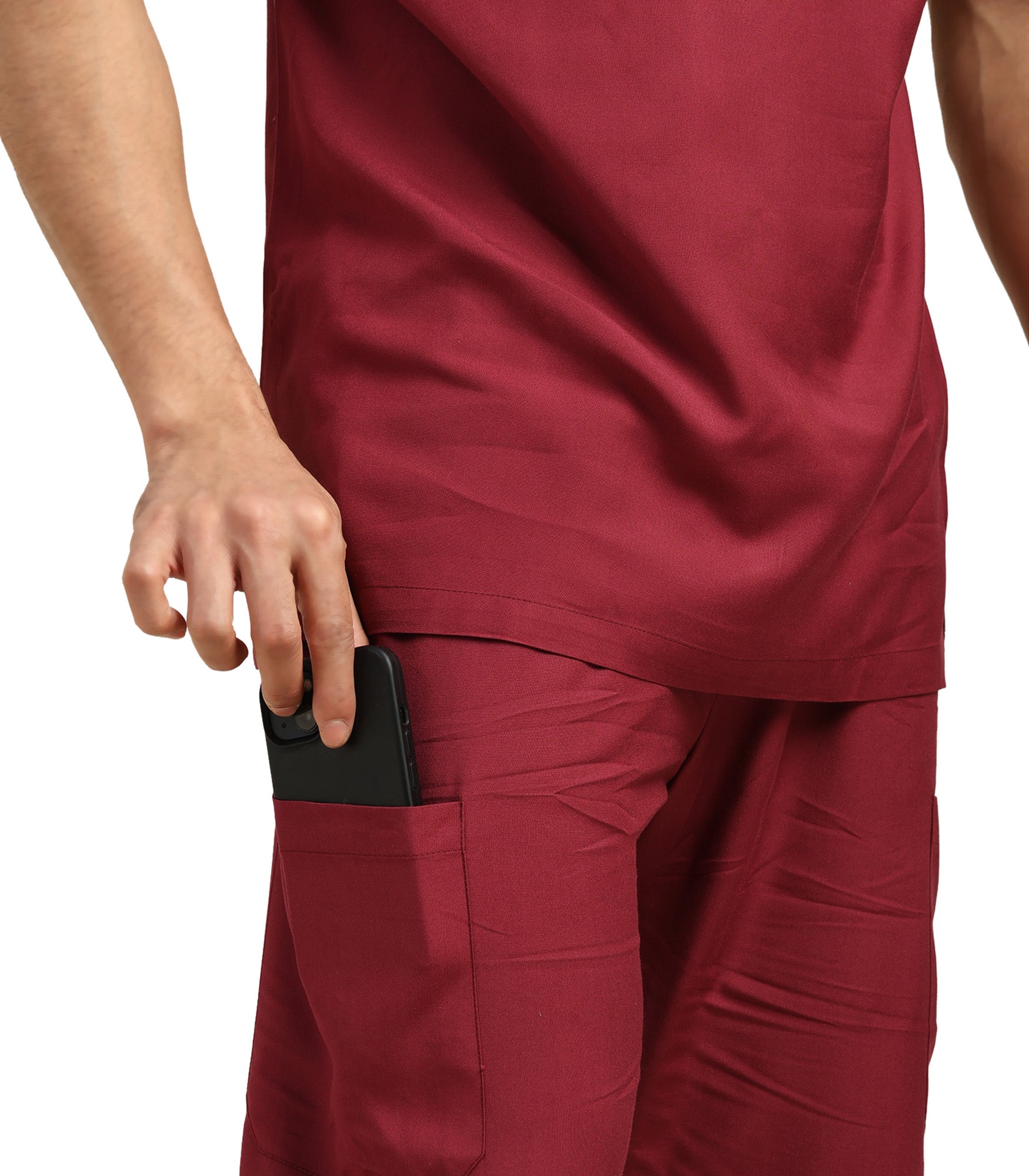 Men V-Neck Windsor Wine Scrub Set