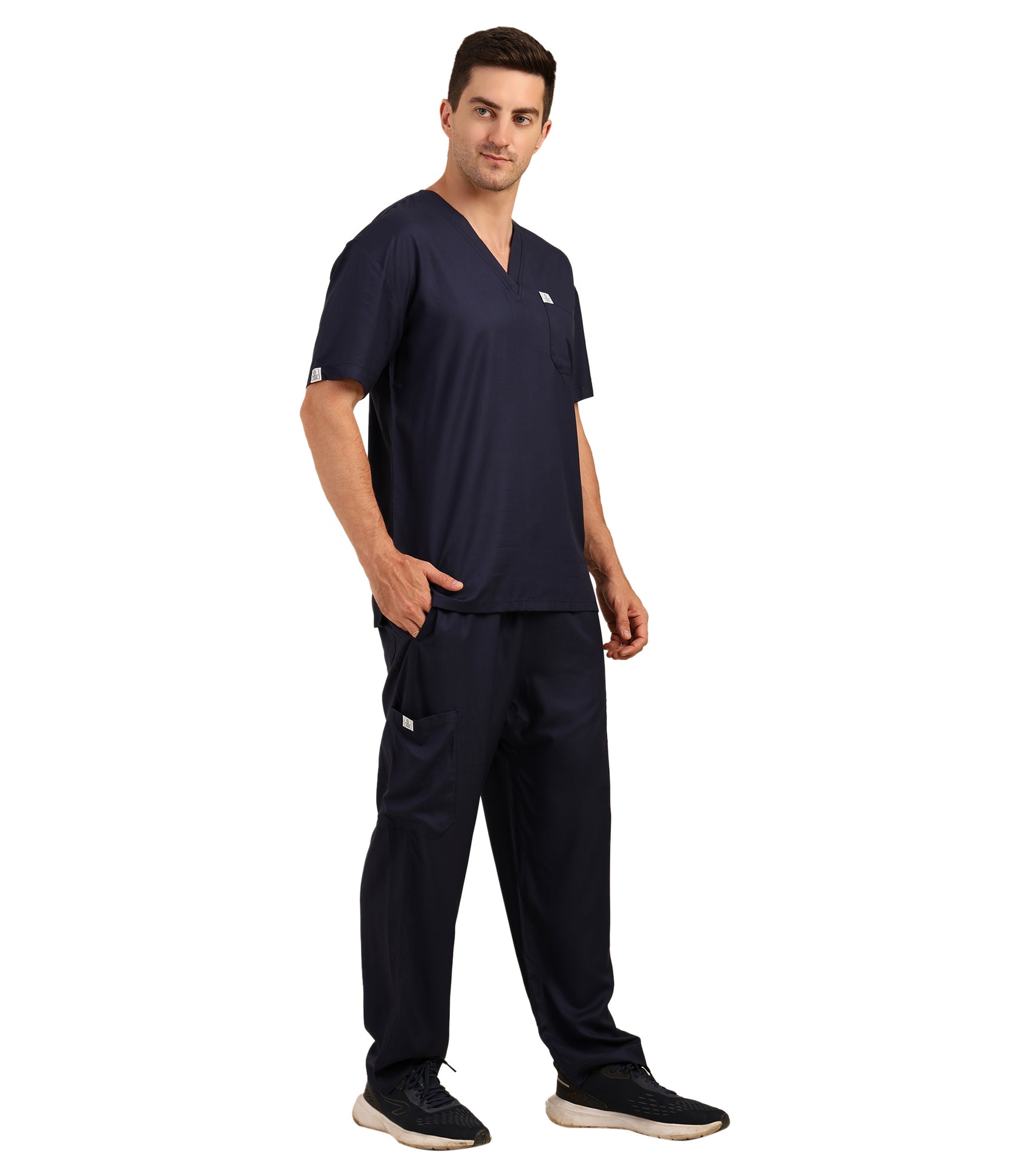 Men Blue Scrub Bottom