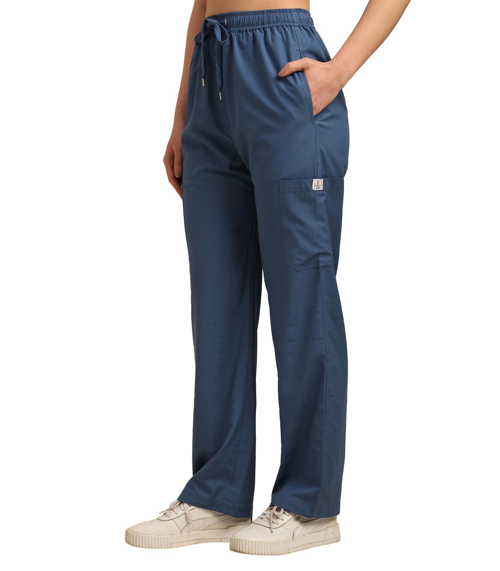 Women Steel Blue Scrub Bottom