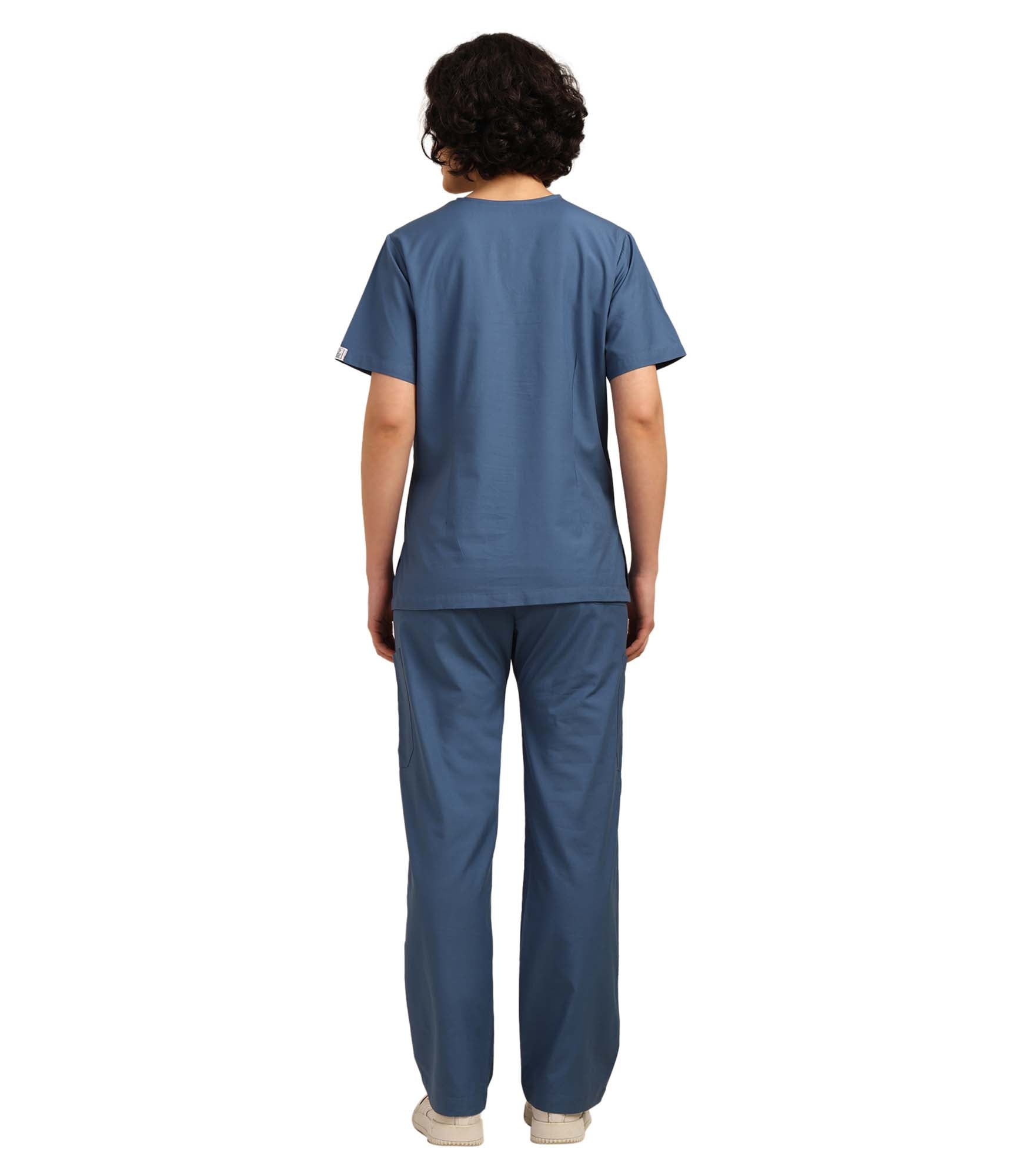 Women Steel Blue Scrub Bottom