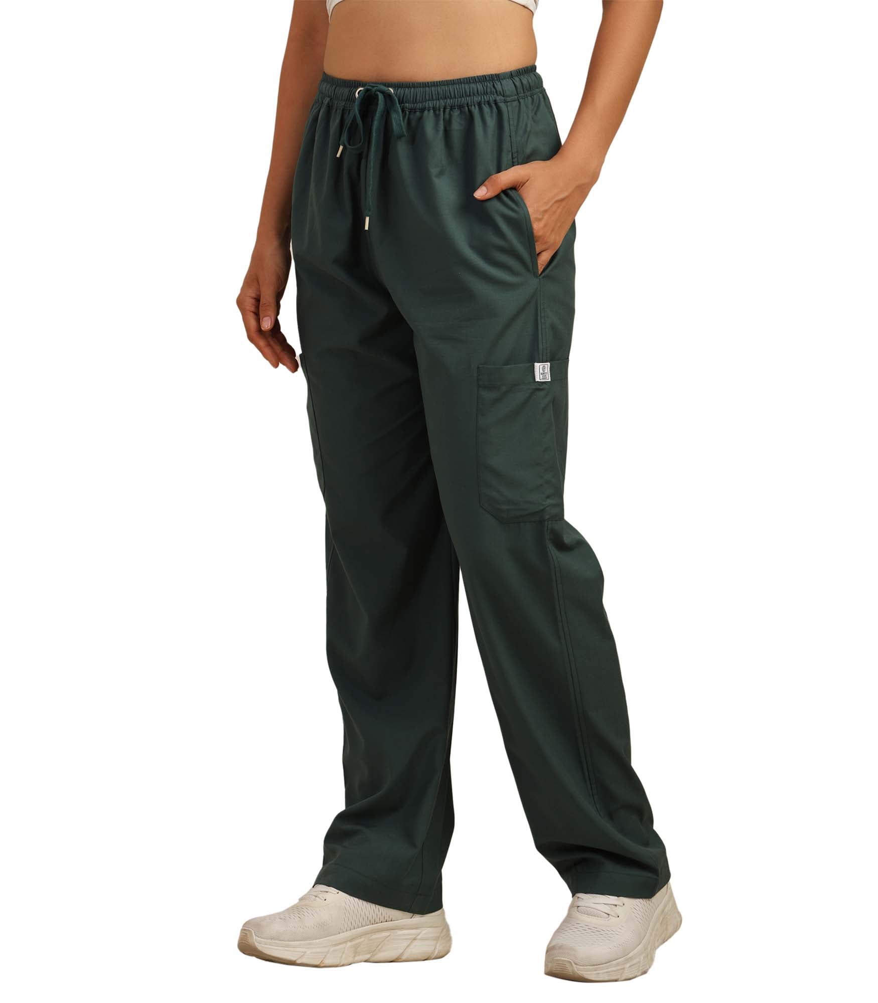 Women V-Neck Forest Greene Scrub Set